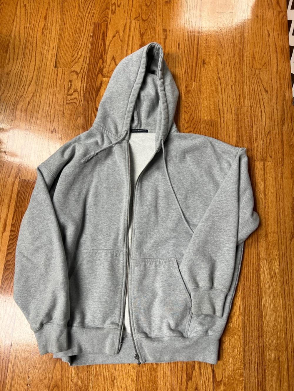 Brandy 🩷 Melville Cozy Gray oversized Full-Zip Hoodie